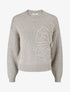 Pull uni irisé à motif floral - Gris - 1