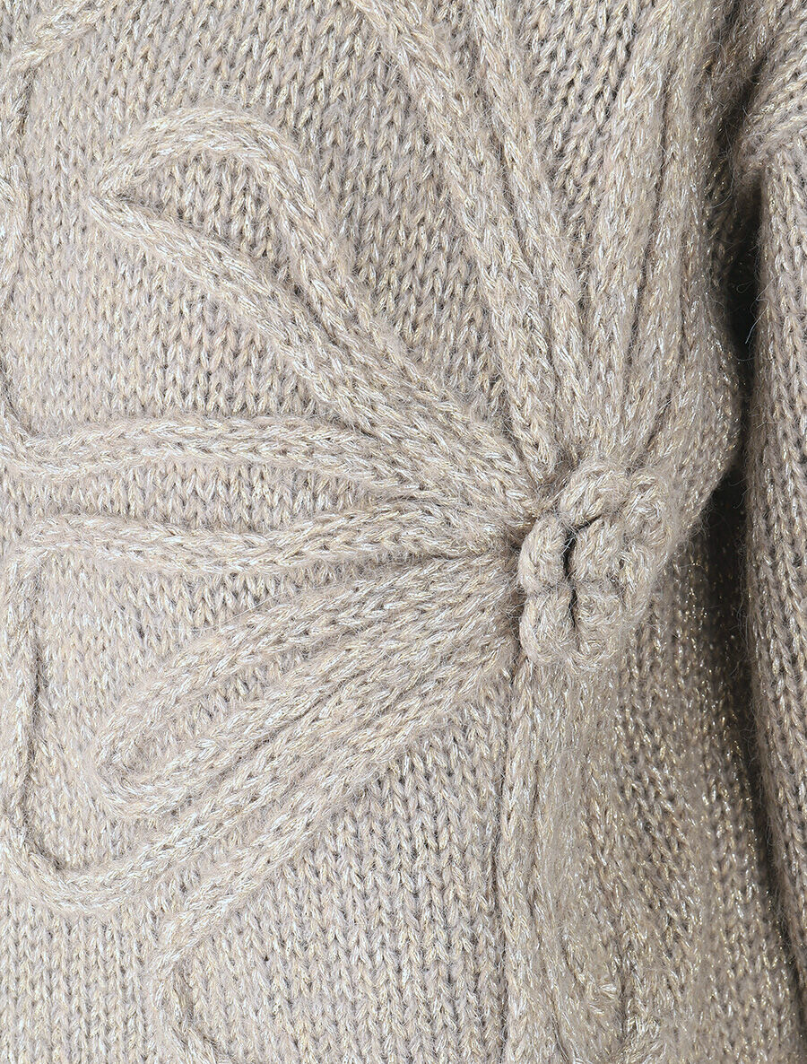 Pull uni irisé à motif floral - Gris - 3