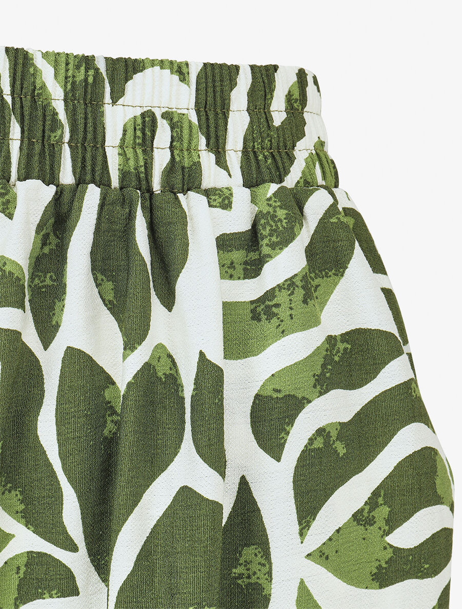 Ensemble caraco et pantalon imprimé abstrait - Vert - 6