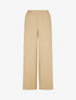 Pantalon uni droit effet lin - Beige - 1