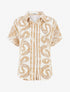 Chemise ample manches courtes imprimé fantaisie - Taupe - 1