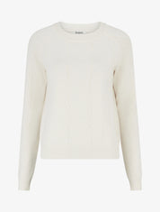 Pull en maille stylisée coupe droite - Écru - 1