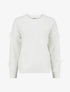 Pull uni à nœuds décoratifs - Blanc - 1
