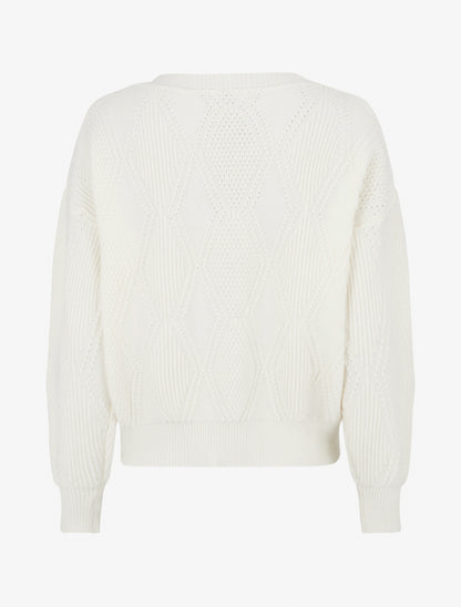 Pull uni en maille texturée - Beige - 2