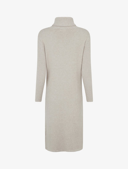 Robe pull à col roulé - Taupe - 2