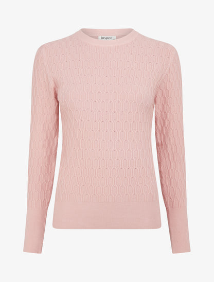 Pull ajusté en maille effet nid d&