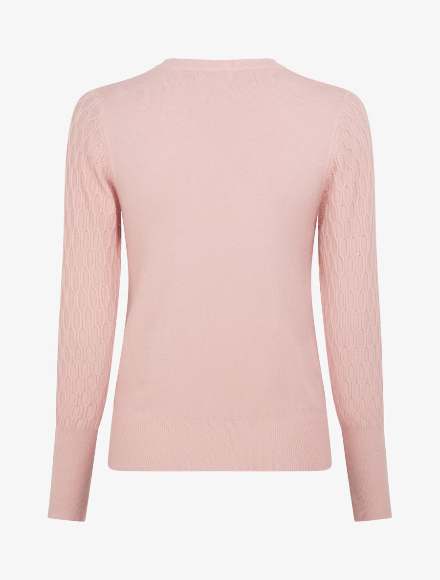 Pull ajusté en maille effet nid d&