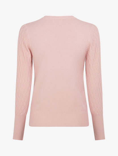 Pull ajusté en maille effet nid d&