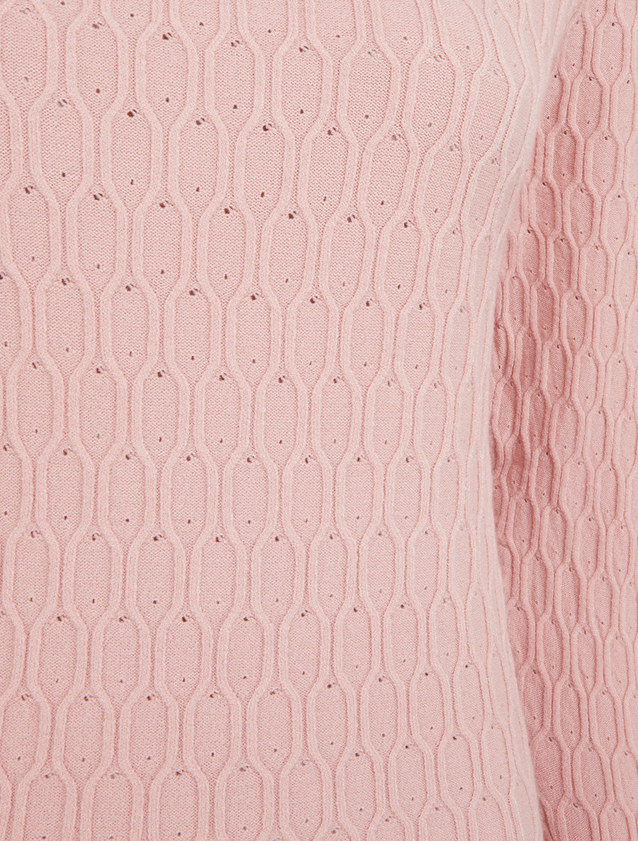 Pull ajusté en maille effet nid d&