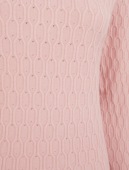 Pull ajusté en maille effet nid d&