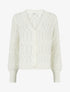 Gilet duveteux à détail irisé - Crème - 1