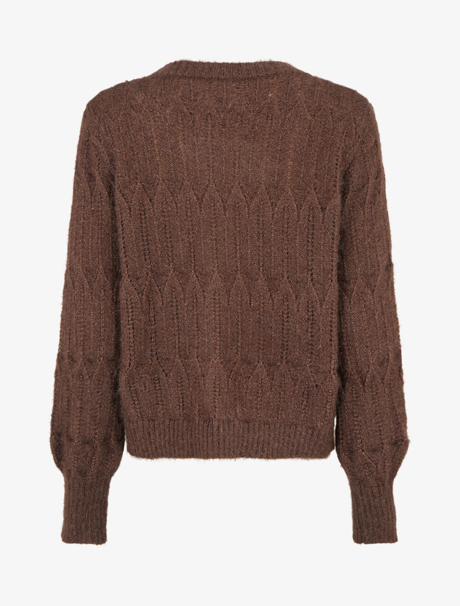 Gilet duveteux à détail irisé - Marron - 2