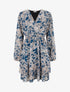 Robe mi-longue à taille élastiquée - Bleu canard - 1