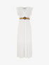 Robe longue unie à col cache-coeur - Blanc - 1