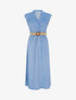 Robe longue sans manches à col boutonné - Bleu clair - 1