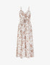 Robe longue à imprimé roses - Taupe - 1