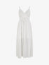 Robe élastiquée unie détail irisé - Blanc - 1