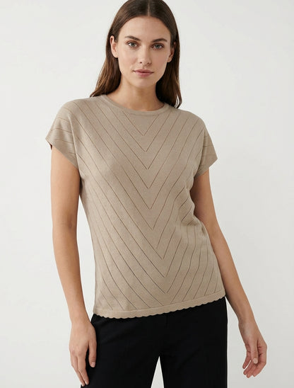 Gehaakt top met ronde hals - Mol