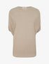 Top uni texturé à manches courtes - Taupe - 1