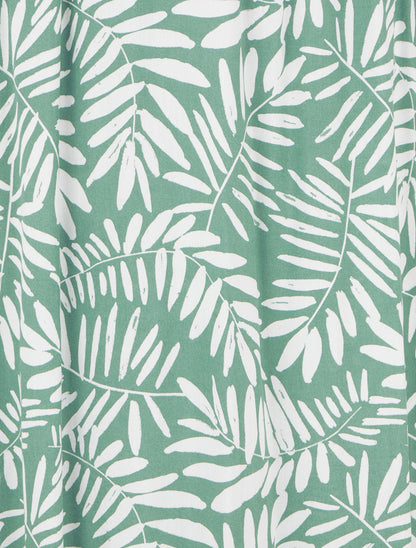 Jupe longue imprimé feuillages à taille élastiquée - Vert d&