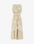 Robe longue à broderie motif cachemire - Beige - 1