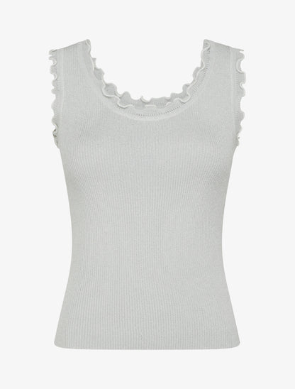 Débardeur côtelé irisé - Gris clair - 1