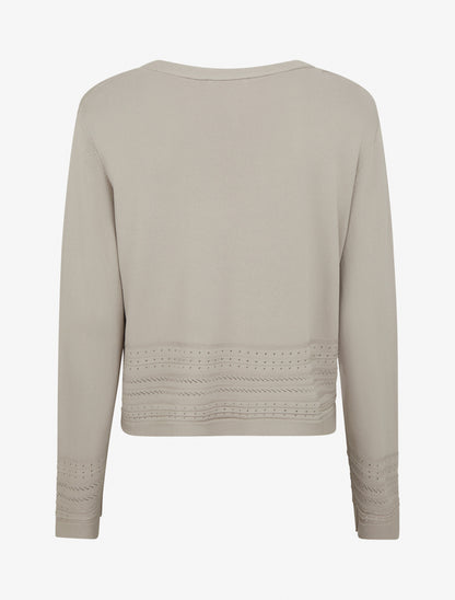 Gilet fin à col V - Taupe - 2