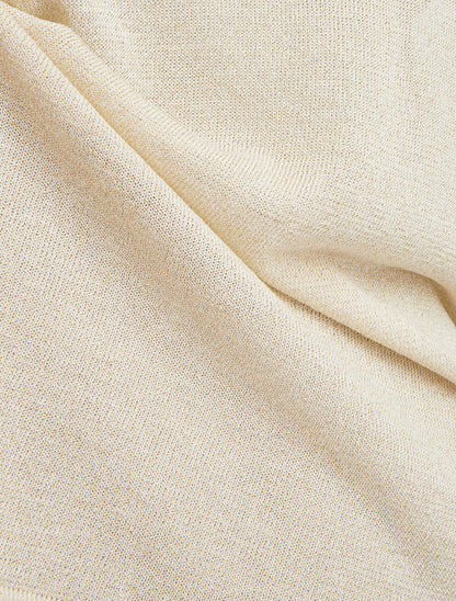 Débardeur en maille irisée à dentelle - Écru - 3