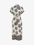 Robe longue imprimé fantaisie à manches courtes - Noir - 1