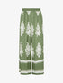 Pantalon ample à imprimé arabesque - Kaki - 1