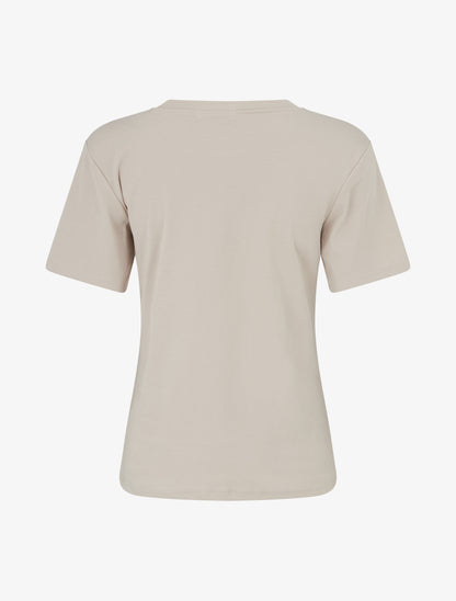 T-shirt manches courtes à poche brodée - Beige - 2