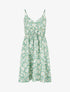 Robe imprimé feuillage à détail irisé - Vert d&