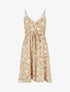 Robe imprimé feuillage à détail irisé - Taupe - 1