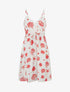 Robe mi-longue imprimé motif marins - Rouge - 1