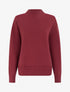 Pull ample à col montant et couture fantaisie - Bordeaux - 1