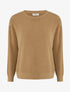 Pull uni à boutons décoratifs aux épaules - Camel - 1