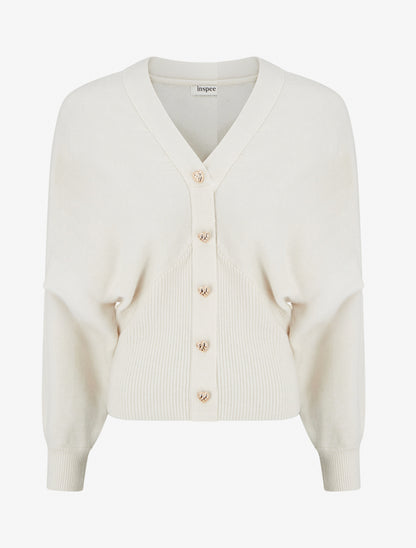 Pull à boutons décoratifs coeurs - Beige - 1