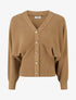 Pull à boutons décoratifs coeurs - Camel - 1