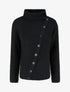 Pull uni à fermeture boutonnée - Noir - 1