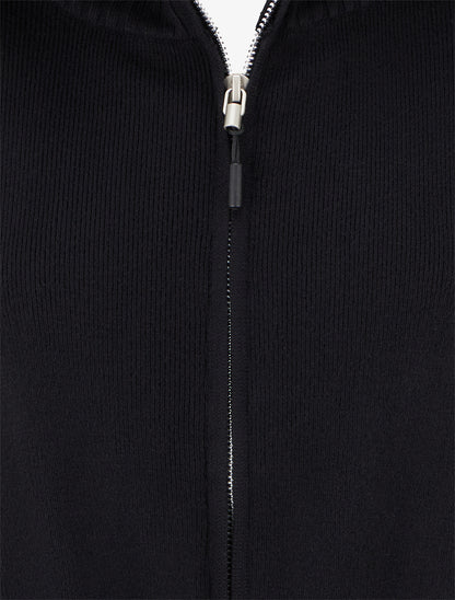 Gilet en maille zippé - Noir - 3