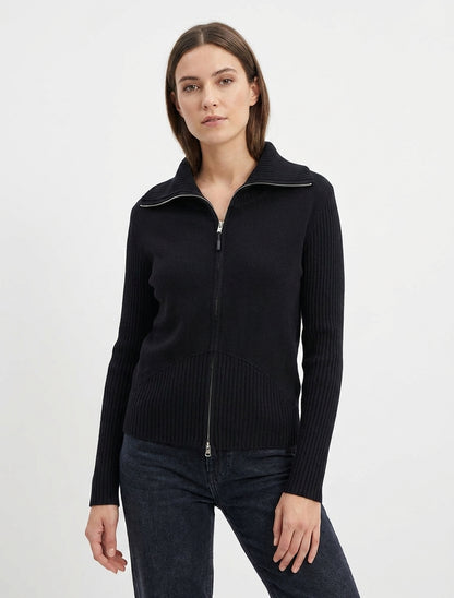 Gilet en maille zippé - Noir