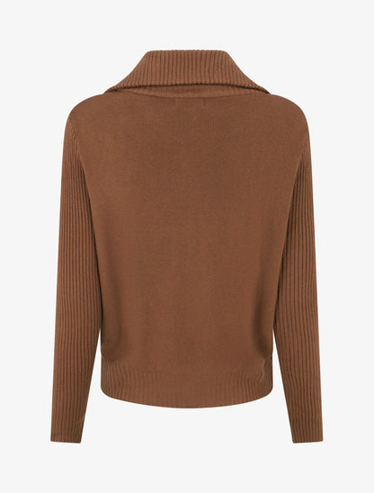 Gilet en maille zippé - Camel - 2