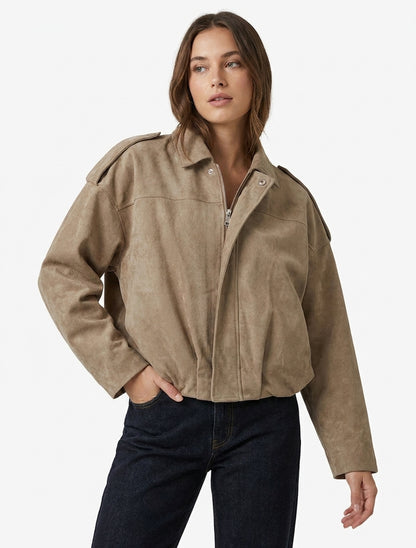 Bomber met suède-effect - Mol