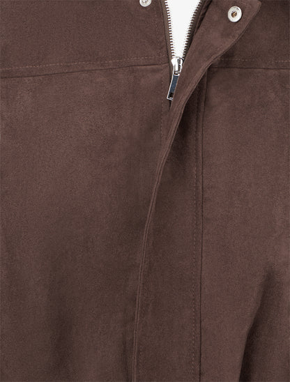 Bomber uni effet daim - Marron - 3