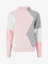 Pull color block à col roulé - Rose - 1