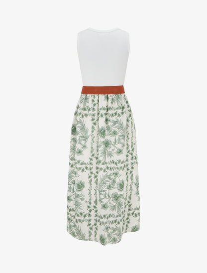 Robe imprimé floral à poches - Vert - 2