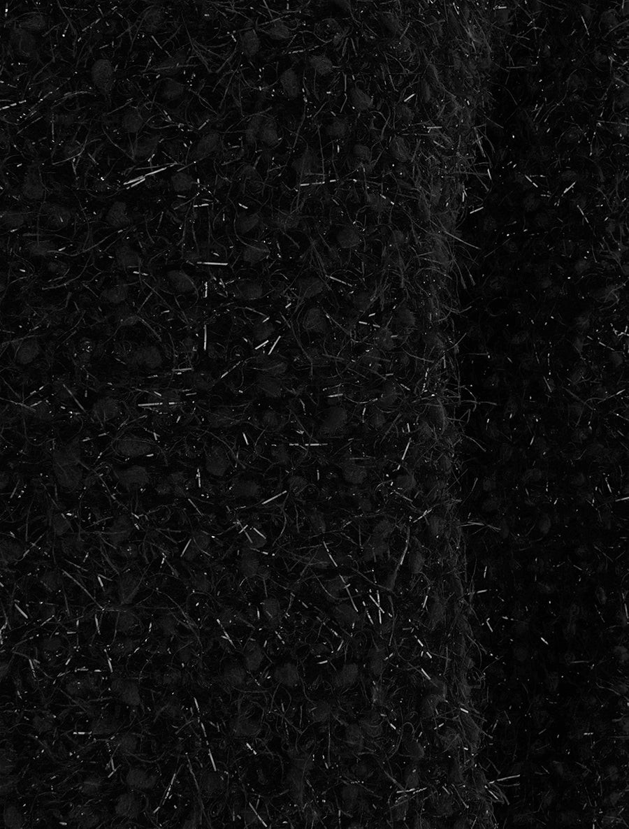 Pull droit en maille duveteuse irisée - Noir - 3