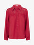 Chemise fluide empiècement dentelle - Rouge - 1
