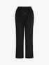Pantalon droit en velours style maille - Noir - 1