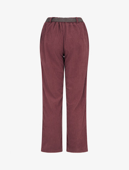 Pantalon droit en velours côtelé - Bordeaux - 2